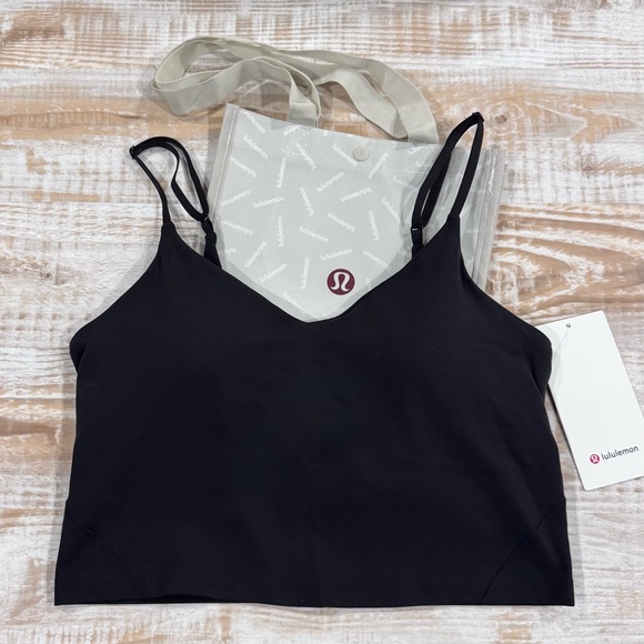 lululemon Black Align Cropped Cami Tank A/B in Size 10 - Picture 1 of 8